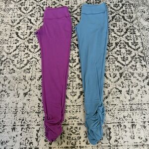 Beyond Yoga Ruched Scrunch Leg Lot Of 2 Leggings Loungewear Gym Workout Active